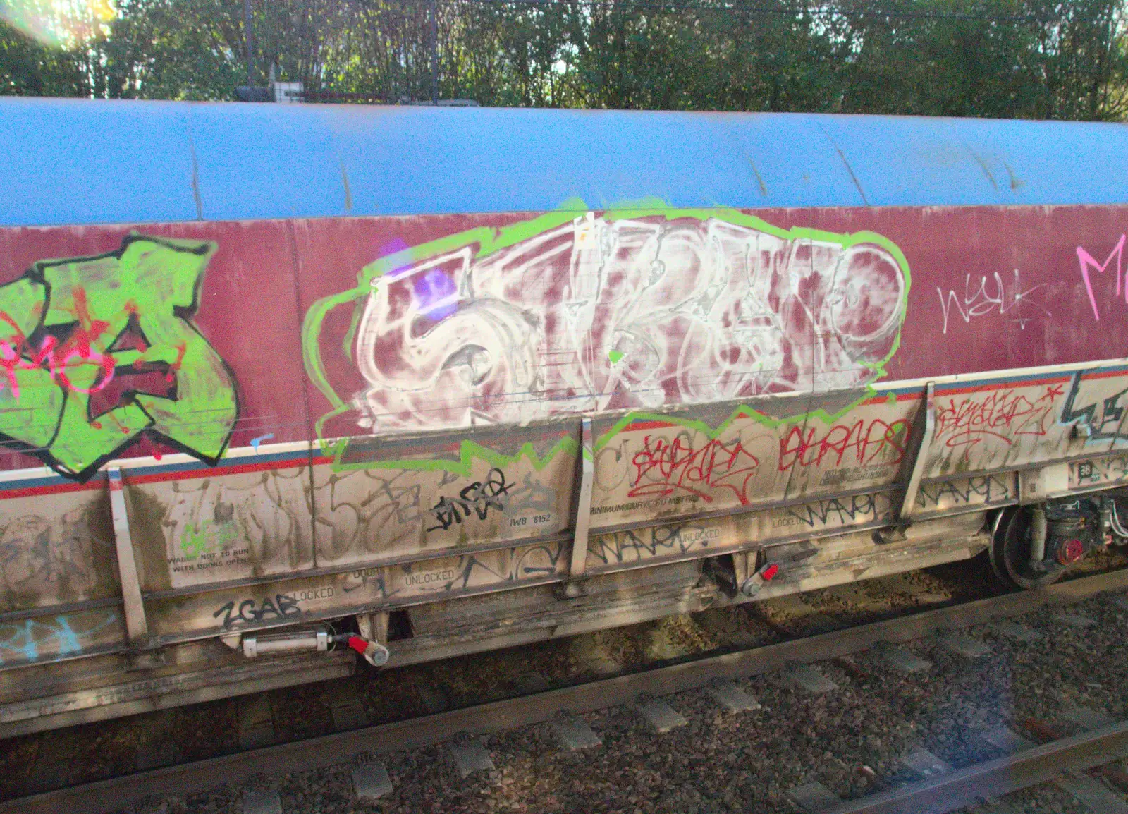 A graffiti'd cement wagon, from A SwiftKey Power Cut, Southwark Bridge Road, London - 4th March 2016