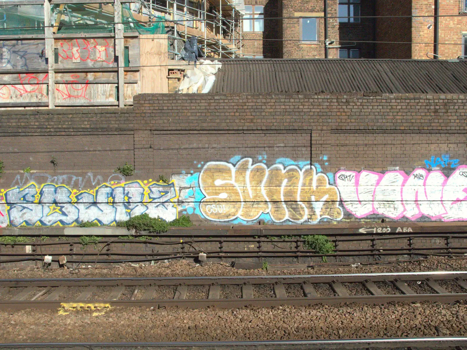 More tags on a wall, from A SwiftKey Power Cut, Southwark Bridge Road, London - 4th March 2016