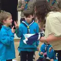 Fred recites his oath, Isobel's Hartismere Run, Castleton Way, Eye, Suffolk - 16th March 2016