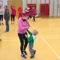 Isobel and Harry in the Dance Studio, Isobel's Hartismere Run, Castleton Way, Eye, Suffolk - 16th March 2016