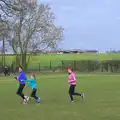 Running around the field, Isobel's Hartismere Run, Castleton Way, Eye, Suffolk - 16th March 2016