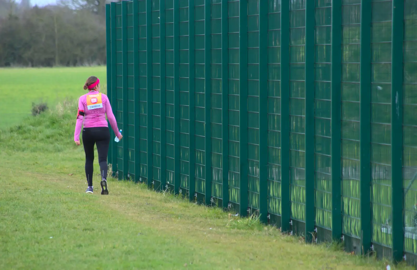 Isobel goes off to hide for a bit, from Isobel's Hartismere Run, Castleton Way, Eye, Suffolk - 16th March 2016