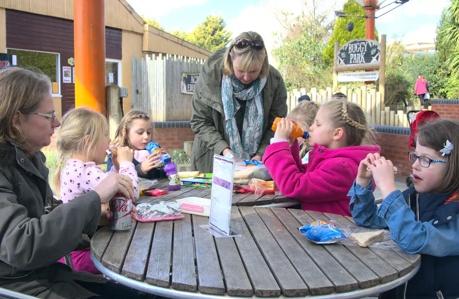 It's time for lunch, from Another Trip to Banham Zoo, Banham, Norfolk - 25th March 2016