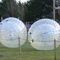 A couple of people roll around in zorb balls, Another Trip to Banham Zoo, Banham, Norfolk - 25th March 2016