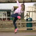 Sophie does monkey bars, Another Trip to Banham Zoo, Banham, Norfolk - 25th March 2016