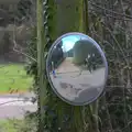 Harry and Da Gorls walk past a mirror, Harry's Birthday, Brome, Suffolk - 28th March 2016