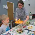 Harry gets a birthday cake, Harry's Birthday, Brome, Suffolk - 28th March 2016