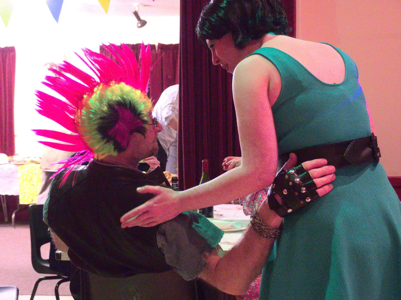 A dude as a 70s punk, from Sarah's Birthday, Pulham Market Village Hall, Pulham, Norfolk - 2nd April 2016