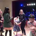 Isobel, Chi-chi, Alice and Megan dance, Sarah's Birthday, Pulham Market Village Hall, Pulham, Norfolk - 2nd April 2016