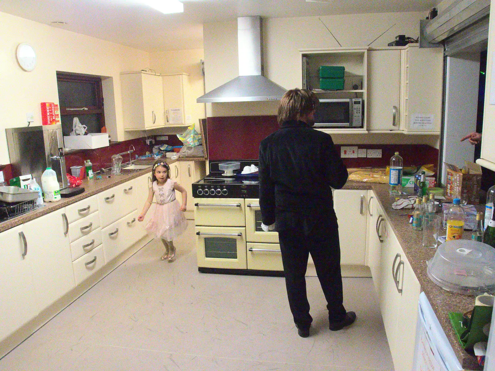 Gary roams around in the kitchen, from Sarah's Birthday, Pulham Market Village Hall, Pulham, Norfolk - 2nd April 2016