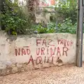 A 'don't piss here' message on a wall, A Trip to Albufeira: The Hotel Paraiso, Portugal - 3rd April 2016