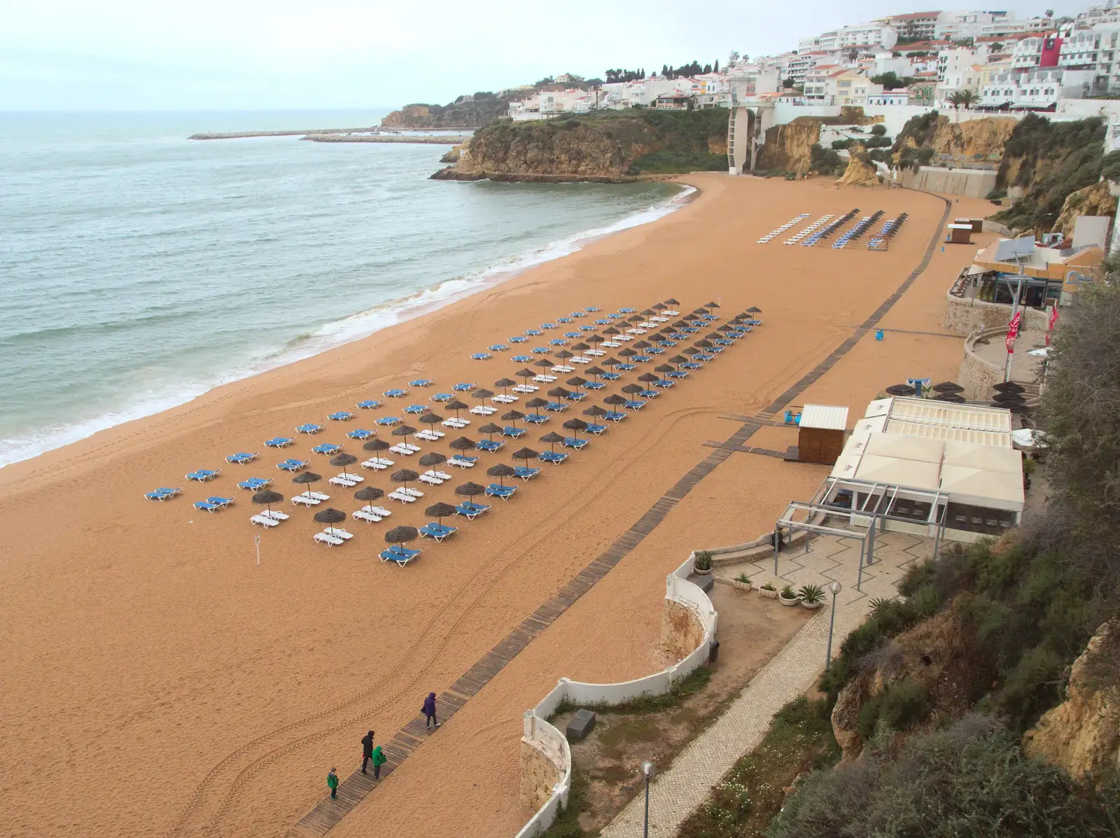 The beach is mostly deserted, from A Trip to Albufeira: The Hotel Paraiso, Portugal - 3rd April 2016