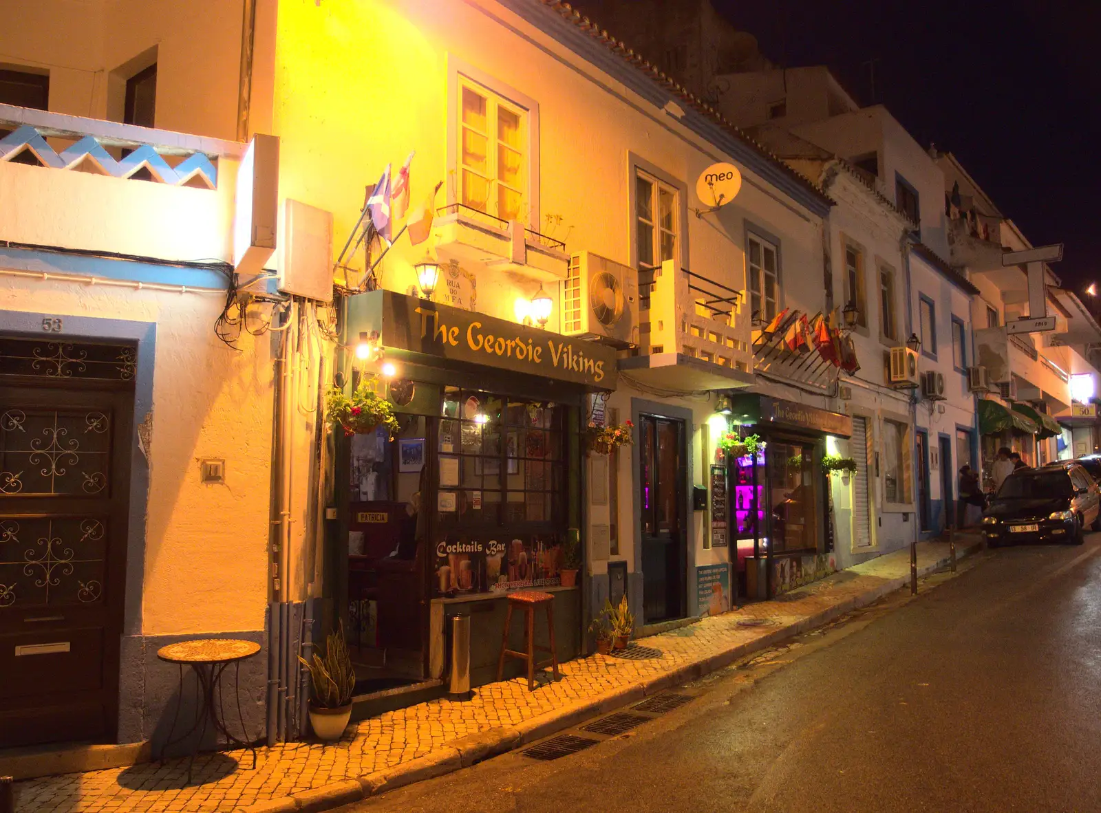 Opposite the restaurant is the 'Geordie Viking', from A Trip to Albufeira: The Hotel Paraiso, Portugal - 3rd April 2016