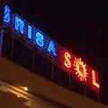 Neon sign from the next-door hotel - the Brisa Sol, A Trip to Albufeira: The Hotel Paraiso, Portugal - 3rd April 2016