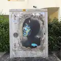 Street art on some comms cabinet, A Trip to Albufeira: The Hotel Paraiso, Portugal - 3rd April 2016