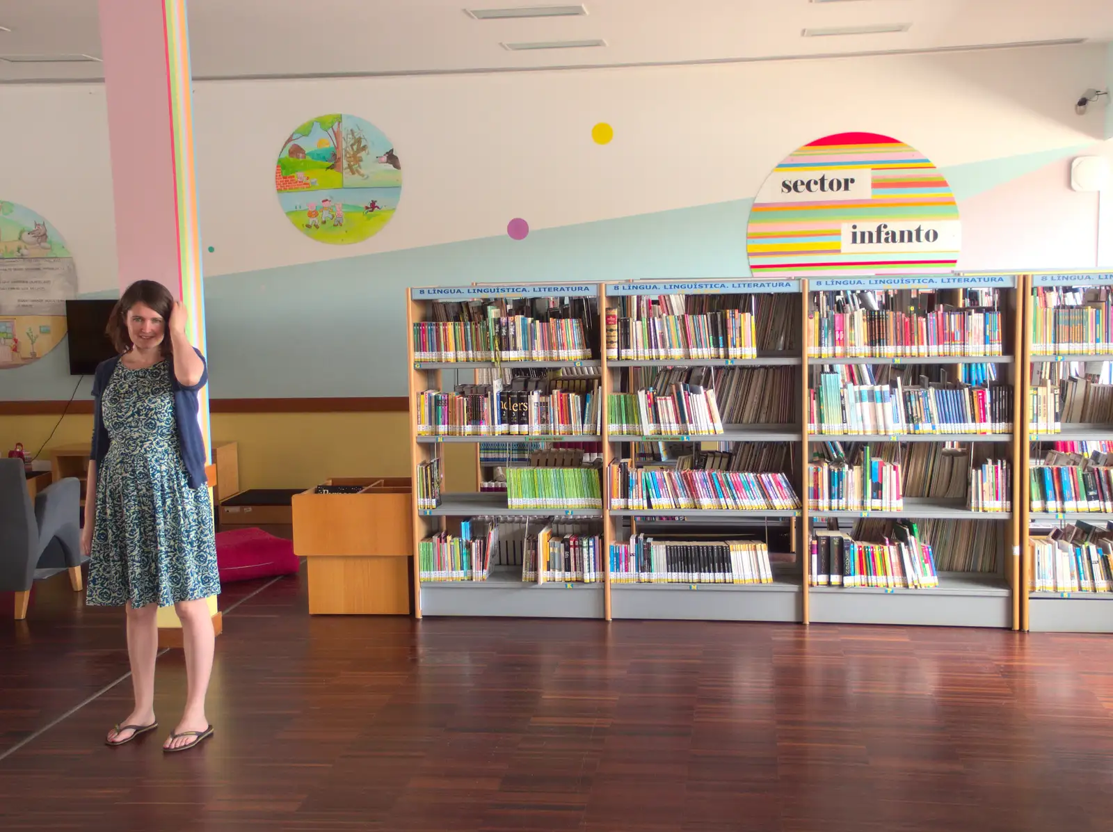 Isobel in the children's section, from A Trip to Albufeira: The Hotel Paraiso, Portugal - 3rd April 2016