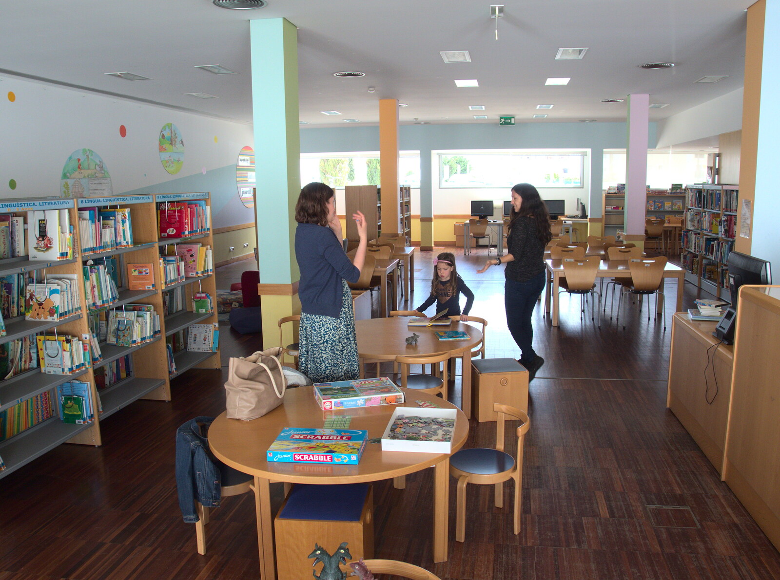 In the library from A Trip to Albufeira: The Hotel Paraiso, Portugal - 3rd April 2016