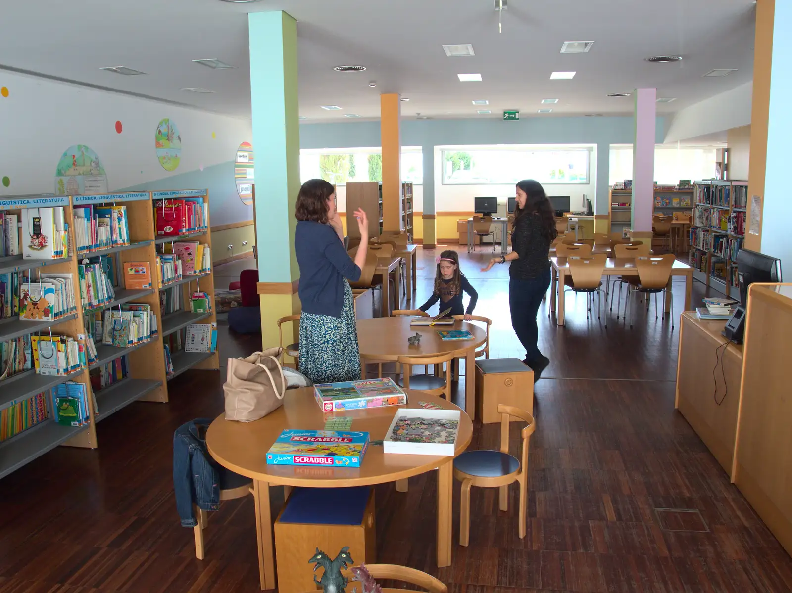 In the library, from A Trip to Albufeira: The Hotel Paraiso, Portugal - 3rd April 2016