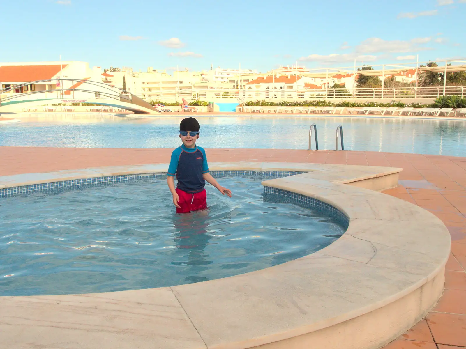 Back at the hotel, Fred goes for a swim, from A Trip to Albufeira: The Hotel Paraiso, Portugal - 3rd April 2016