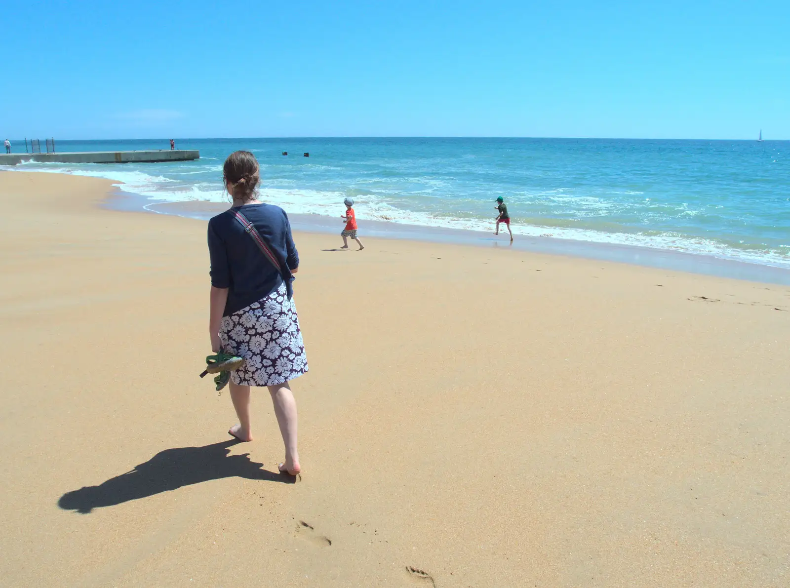 Isobel on the beach, from Gary and Vanessa's Barbeque, Alcantarilha, Algarve, Portugal - 7th April 2016