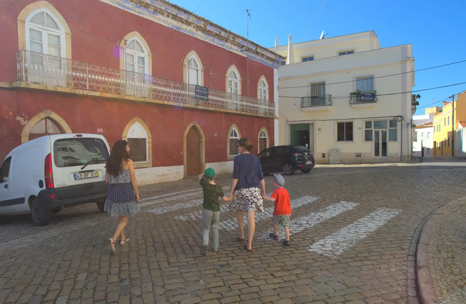 We walk back to the House Martin building, from Gary and Vanessa's Barbeque, Alcantarilha, Algarve, Portugal - 7th April 2016