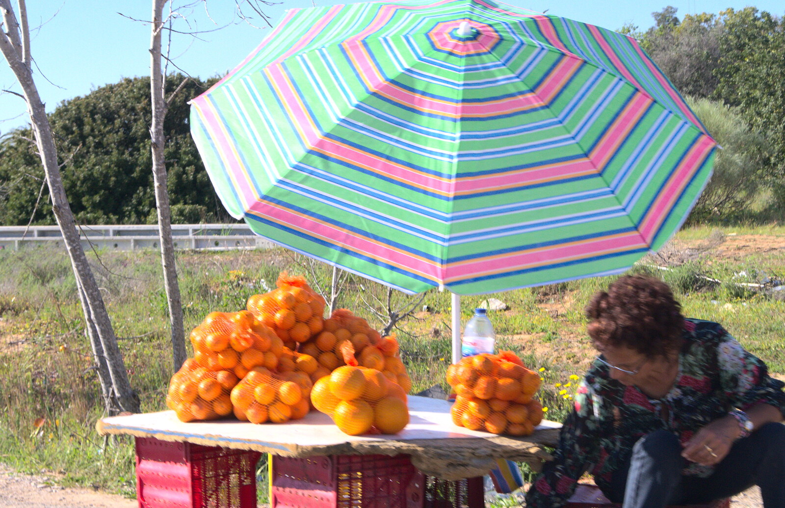 A roadside orange seller from Gary and Vanessa's Barbeque, Alcantarilha, Algarve, Portugal - 7th April 2016
