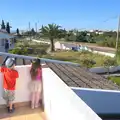 Harry and Elanna look out from the rooftop, Gary and Vanessa's Barbeque, Alcantarilha, Algarve, Portugal - 7th April 2016