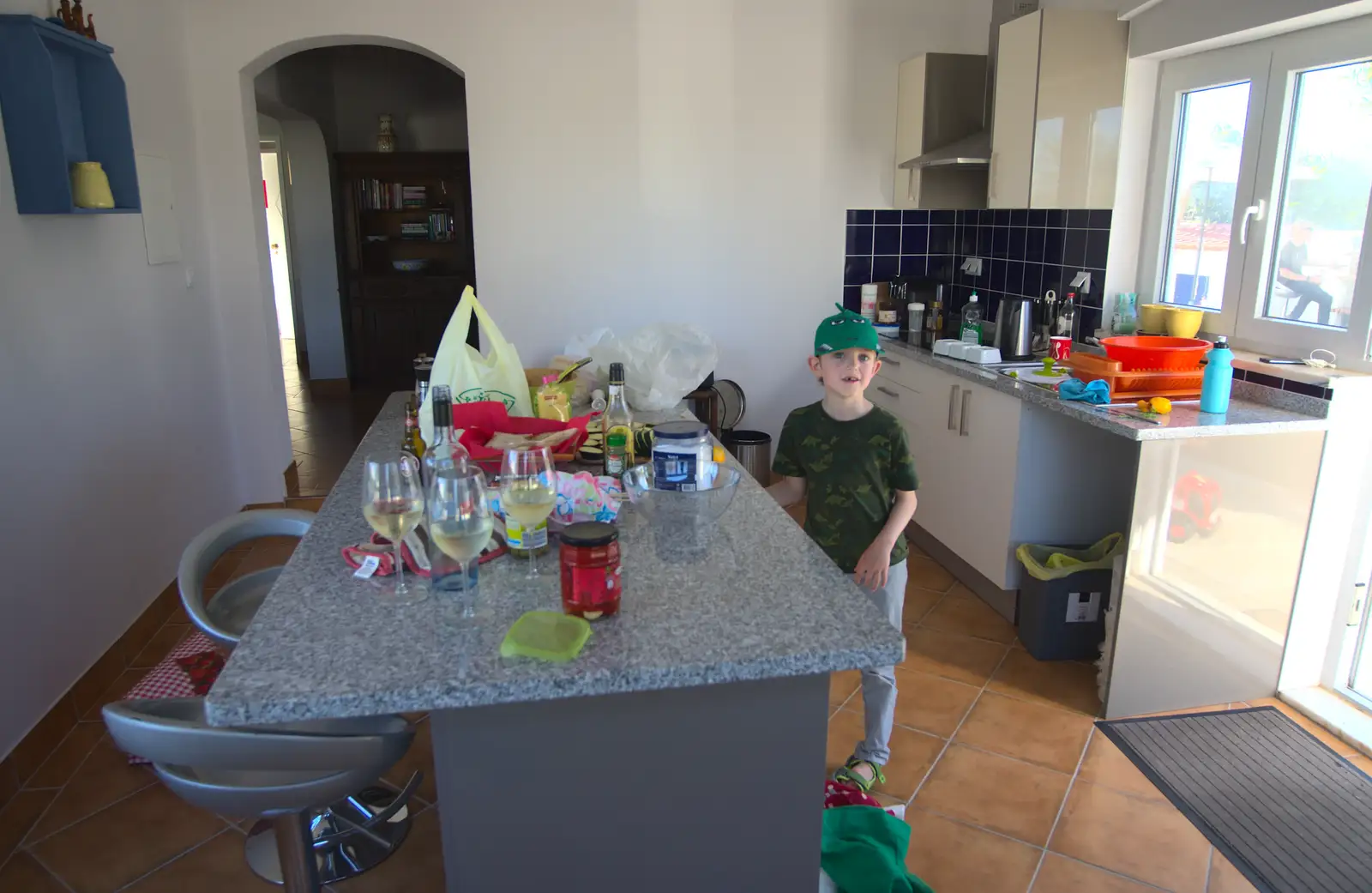 Fred in the kitchen, from Gary and Vanessa's Barbeque, Alcantarilha, Algarve, Portugal - 7th April 2016