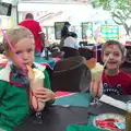 Harry and Fred get in some giant milkshakes, Last Days and the Journey Home, Albufeira, Portugal - 9th April 2016