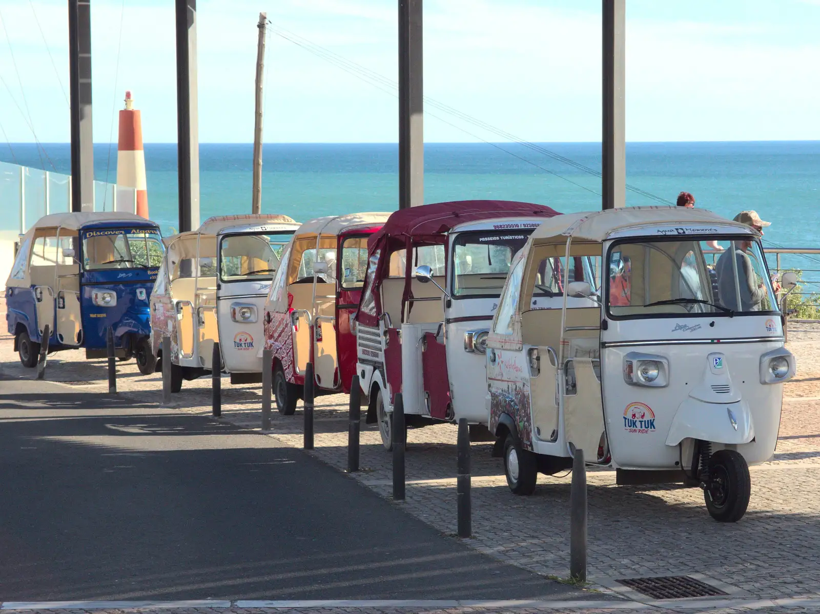 A line of tuk-tuks near the Inatel Hotel, from Last Days and the Journey Home, Albufeira, Portugal - 9th April 2016