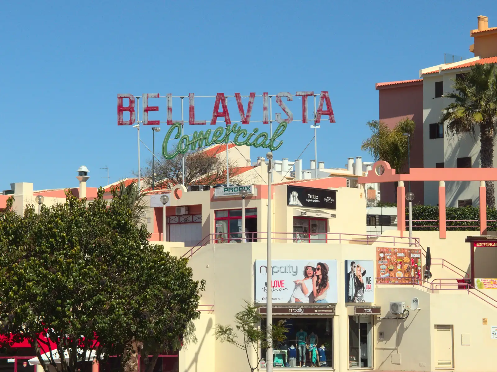 An old sign for Bellavista Comercial, from Last Days and the Journey Home, Albufeira, Portugal - 9th April 2016