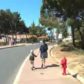 Harry and Isobel on the way down to Inatel beach, Last Days and the Journey Home, Albufeira, Portugal - 9th April 2016