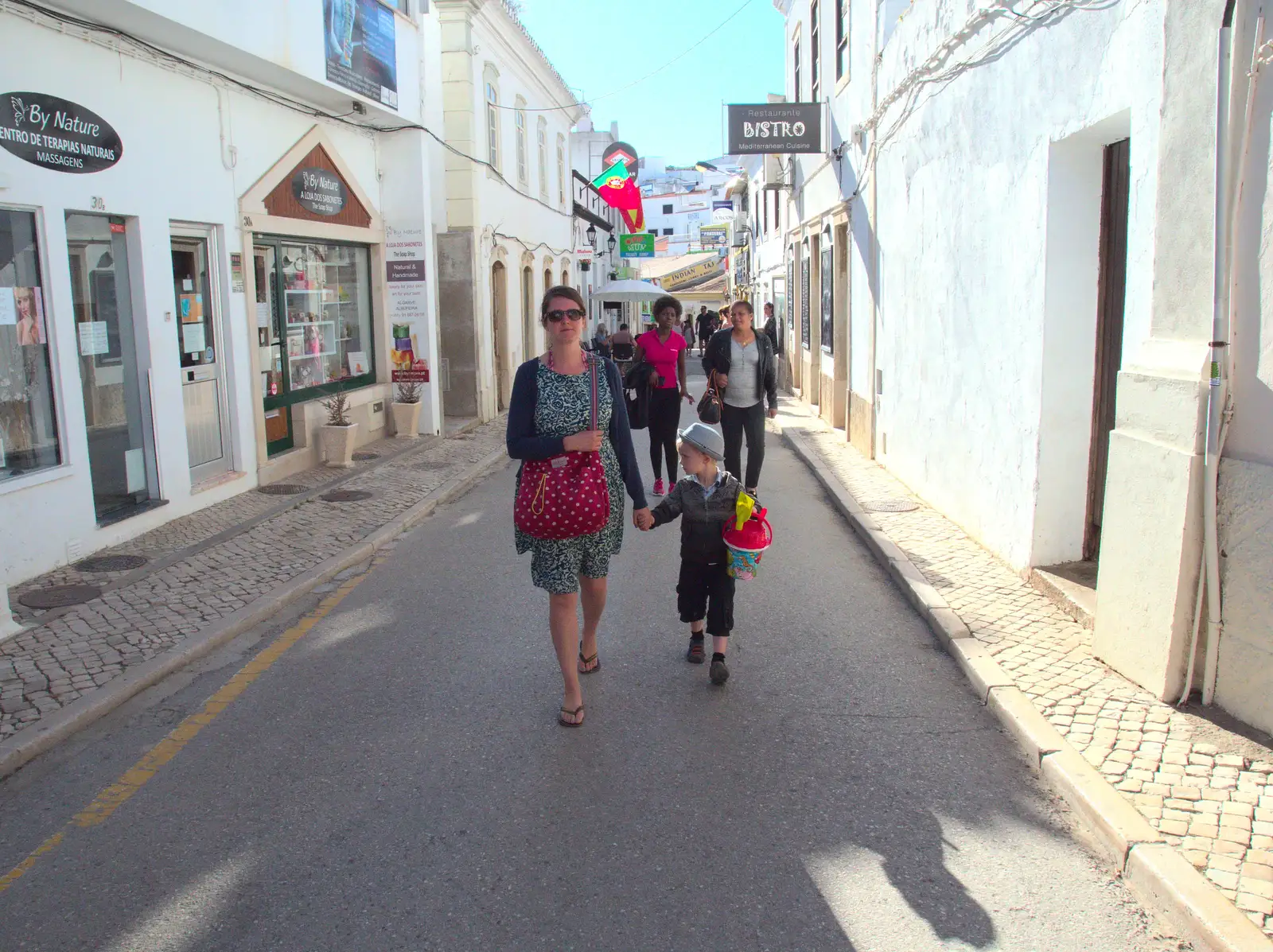 Walking back from the Marina end of Albufeira, from Last Days and the Journey Home, Albufeira, Portugal - 9th April 2016