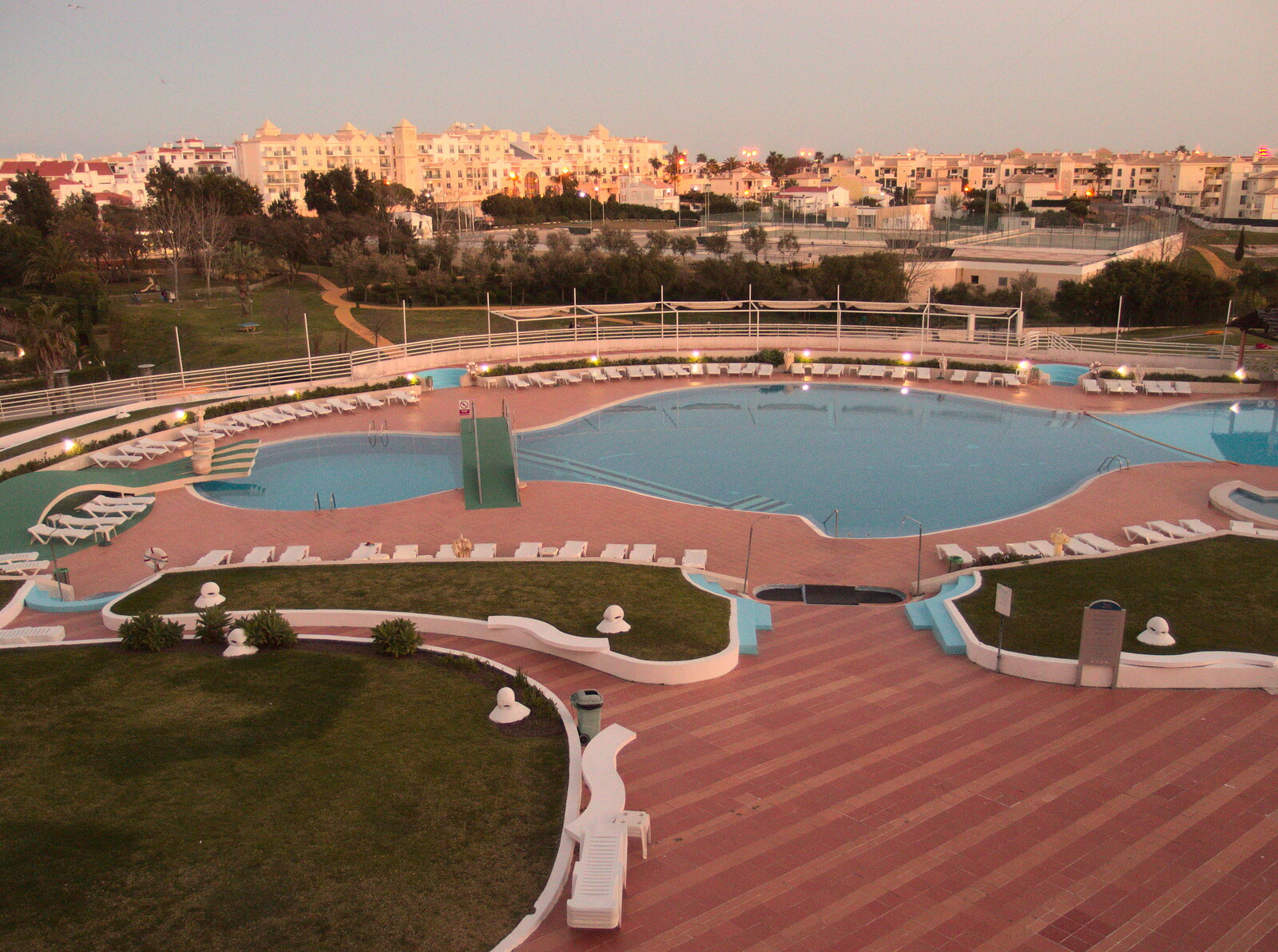 A view of the outdoor pool from Last Days and the Journey Home, Albufeira, Portugal - 9th April 2016
