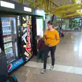 Isobel roams around by the vending machines, Last Days and the Journey Home, Albufeira, Portugal - 9th April 2016