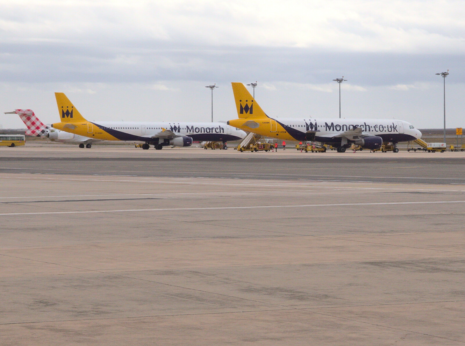 A Monarch 757 and 737 from Last Days and the Journey Home, Albufeira, Portugal - 9th April 2016