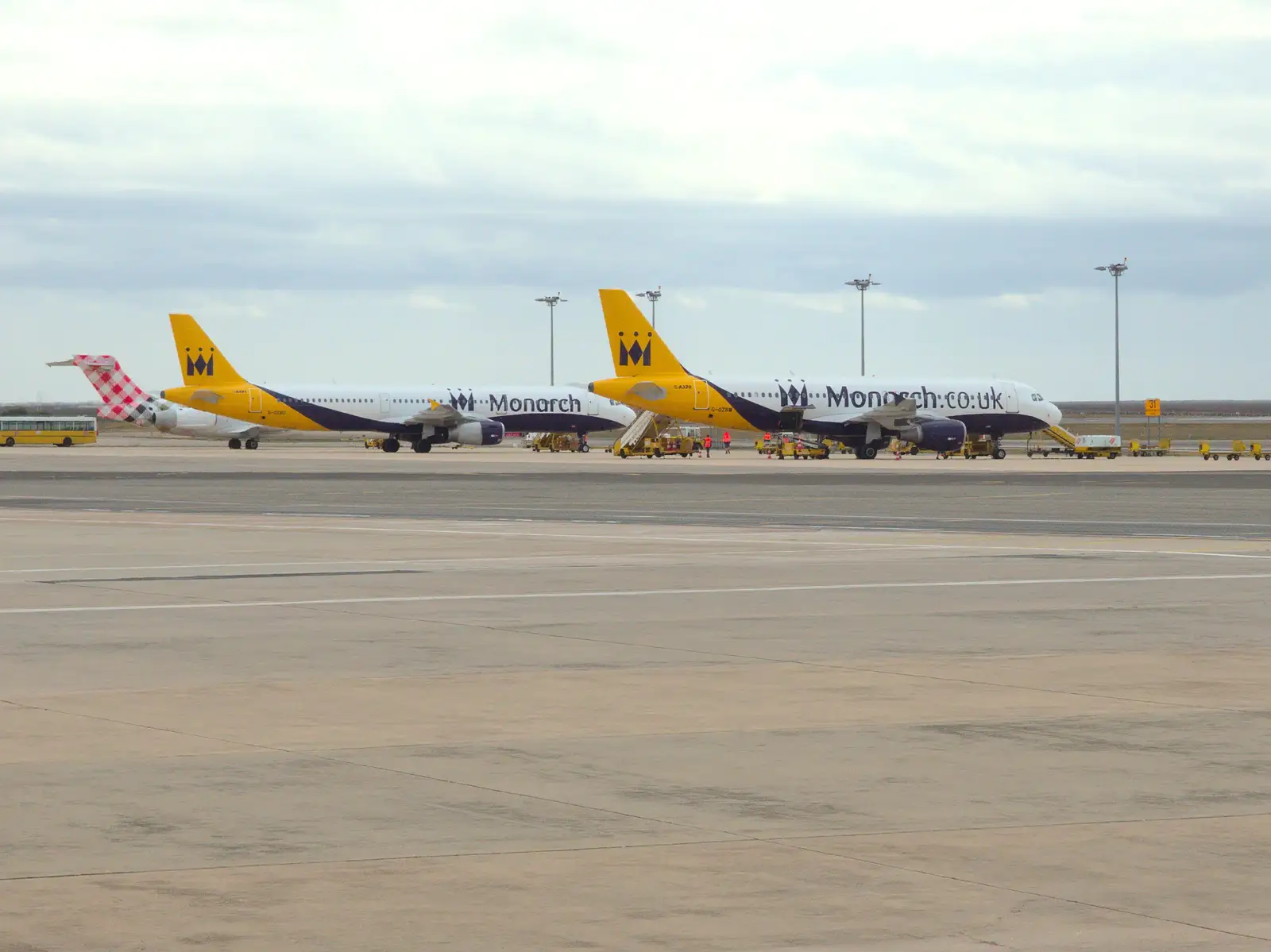 A Monarch 757 and 737, from Last Days and the Journey Home, Albufeira, Portugal - 9th April 2016