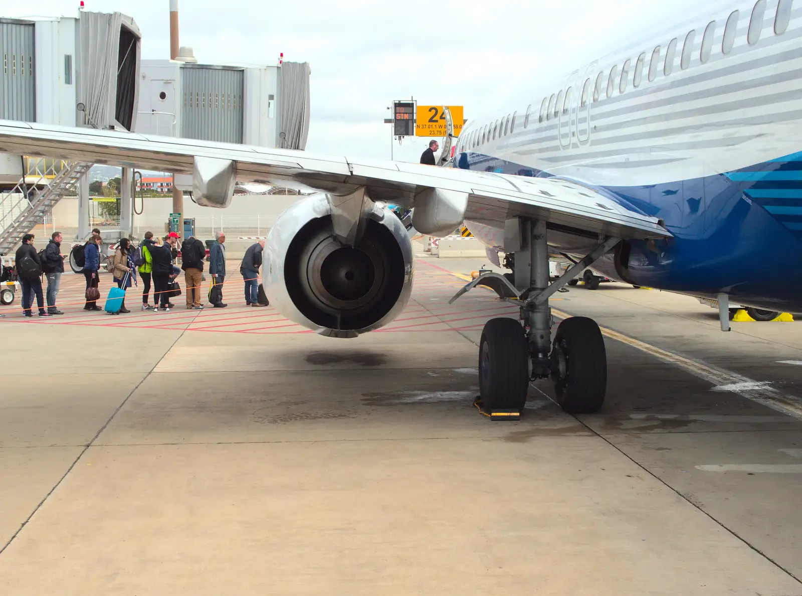 Looking down a turbofan's exhaust, from Last Days and the Journey Home, Albufeira, Portugal - 9th April 2016