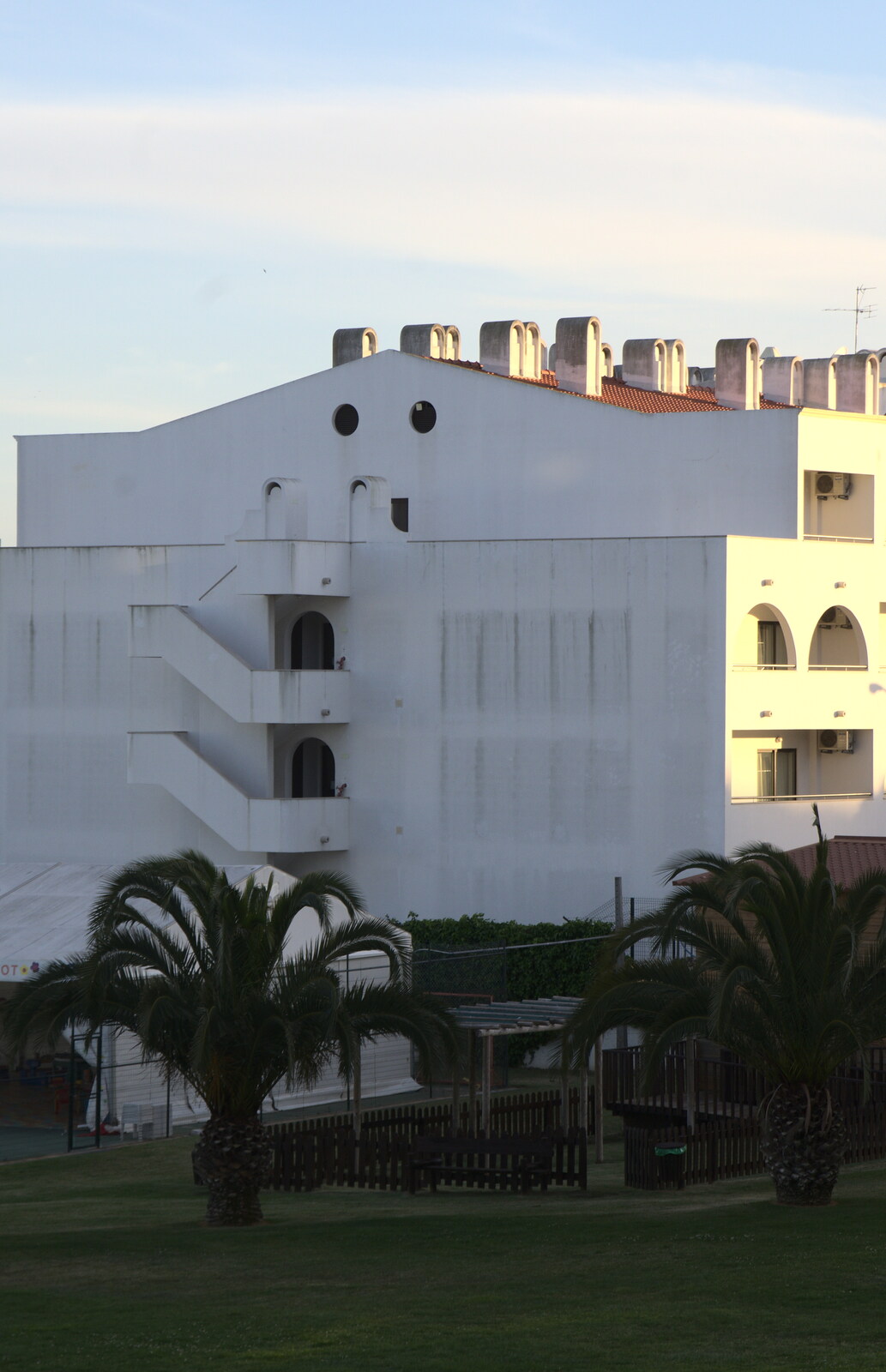 The top of the building looks like a Cyberman from Last Days and the Journey Home, Albufeira, Portugal - 9th April 2016
