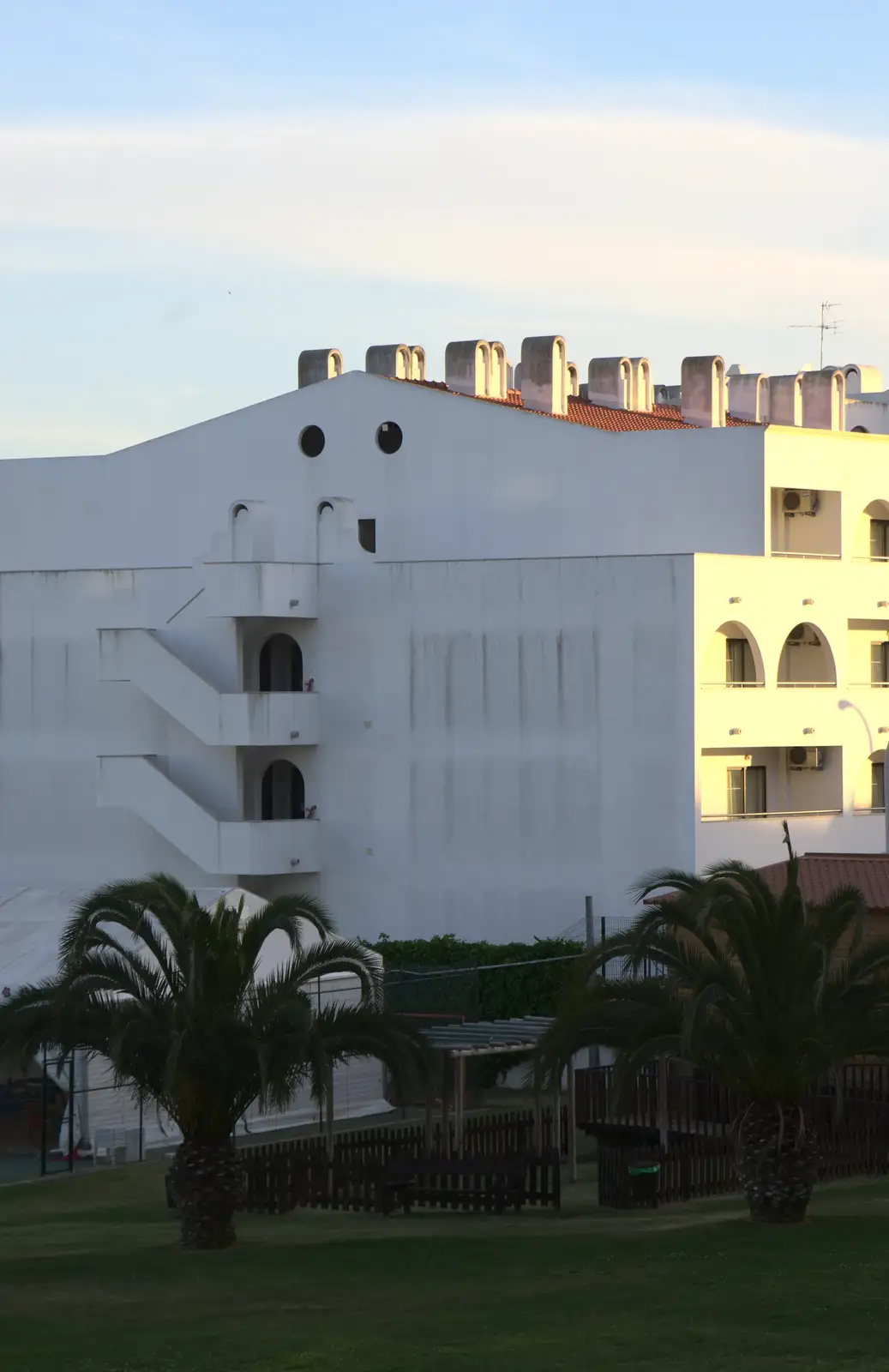 The top of the building looks like a Cyberman, from Last Days and the Journey Home, Albufeira, Portugal - 9th April 2016