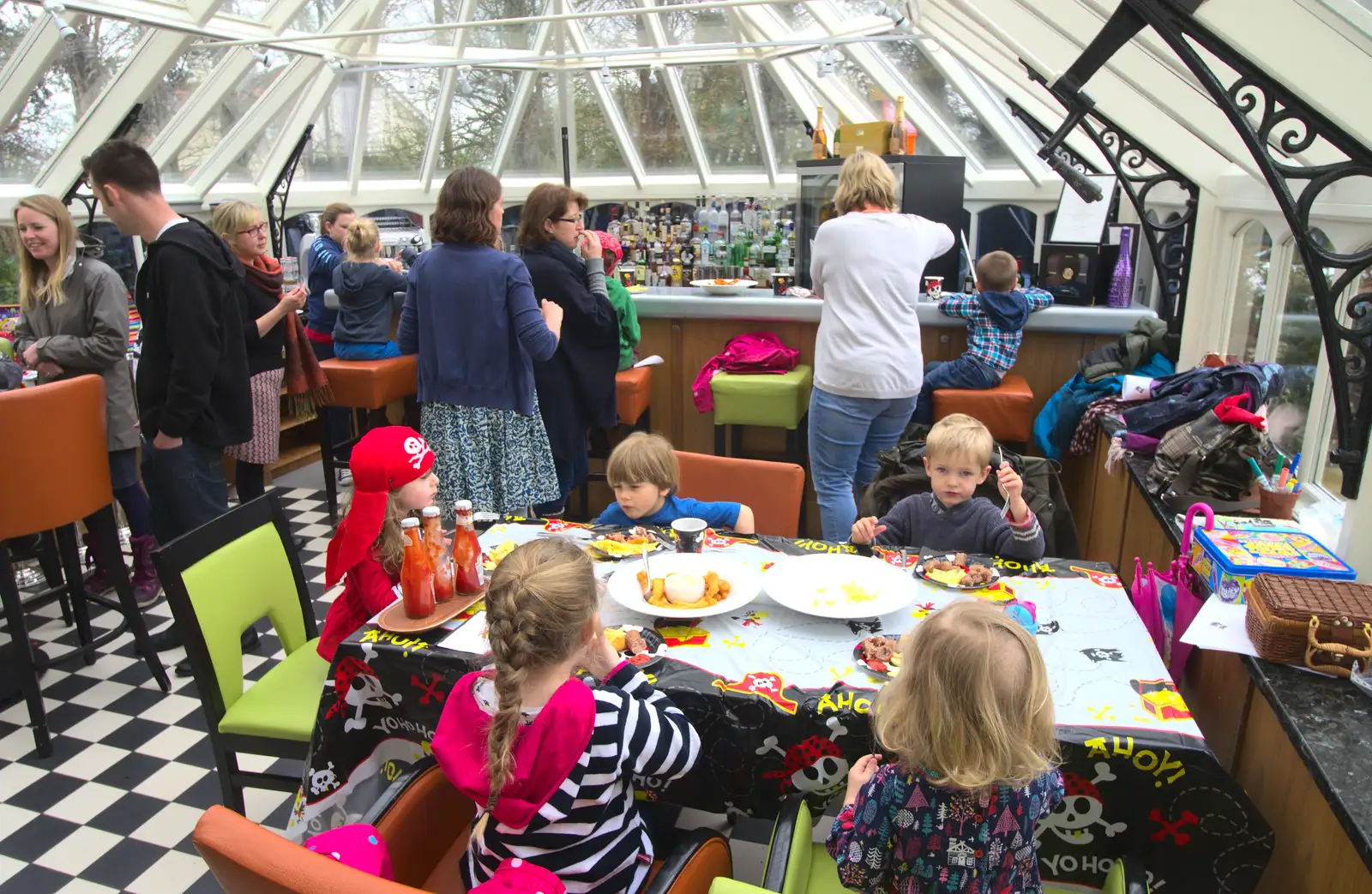 It's a feeding frenzy, from Harry's Pirate Party, The Oaksmere, Brome, Suffolk - 16th April 2016