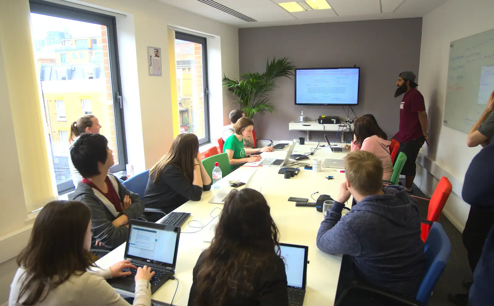 Anita takes part in a type-off competition, from A SwiftKey Innovation Week, Southwark, London - 22nd April 2016