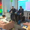 Ben and Steve do an exercise-bike-based challenge, A SwiftKey Innovation Week, Southwark, London - 22nd April 2016