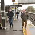 The Boy Phil and Marc on the platform, The East Anglian Beer Festival, Bury St Edmunds, Suffolk - 23rd April 2016