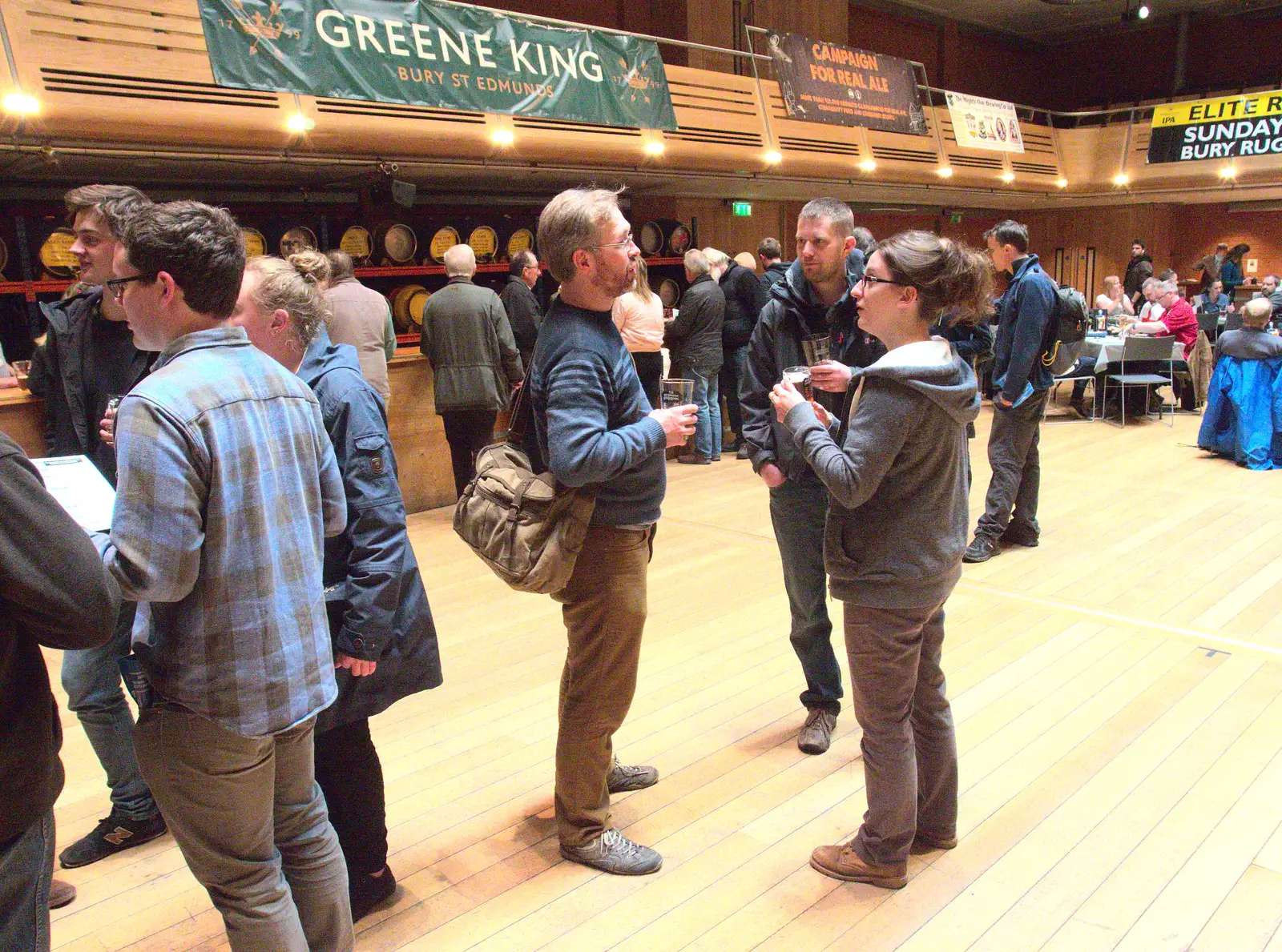 At first, there's not much of a crowd, from The East Anglian Beer Festival, Bury St Edmunds, Suffolk - 23rd April 2016