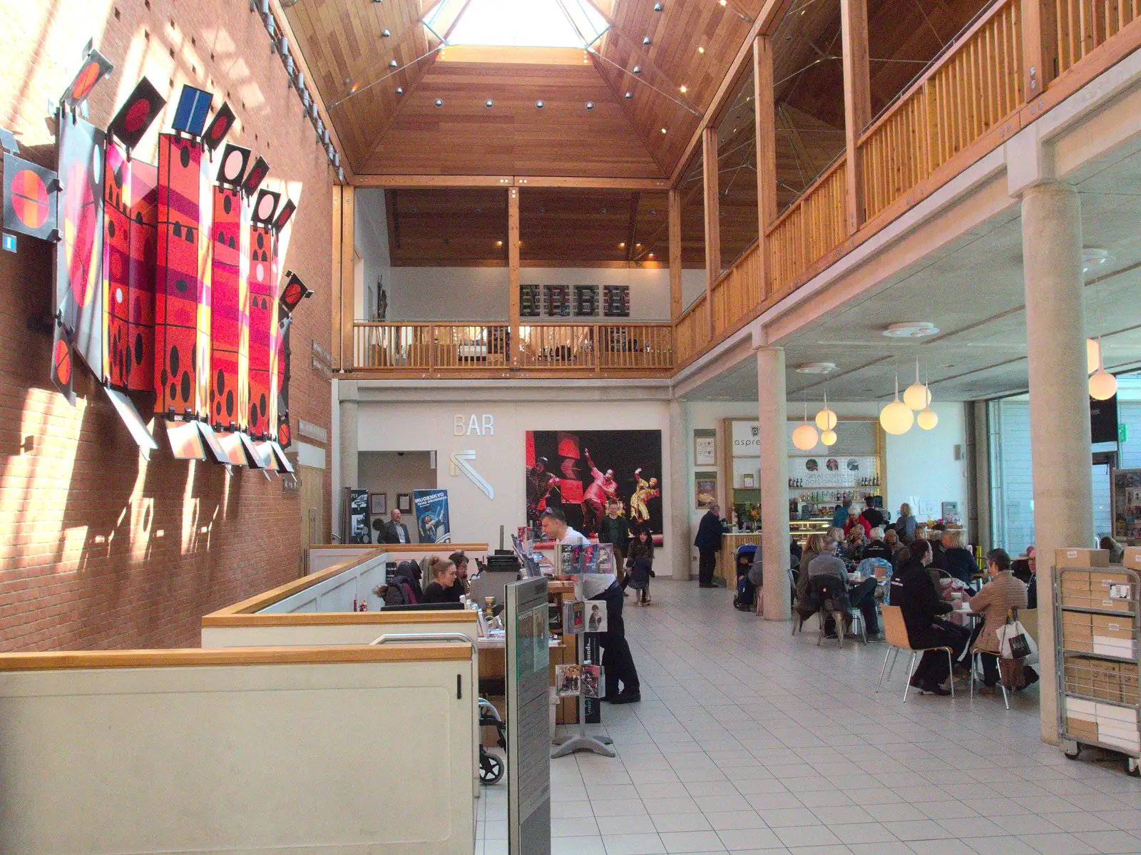 The Apex's light and airy atrium, from The East Anglian Beer Festival, Bury St Edmunds, Suffolk - 23rd April 2016