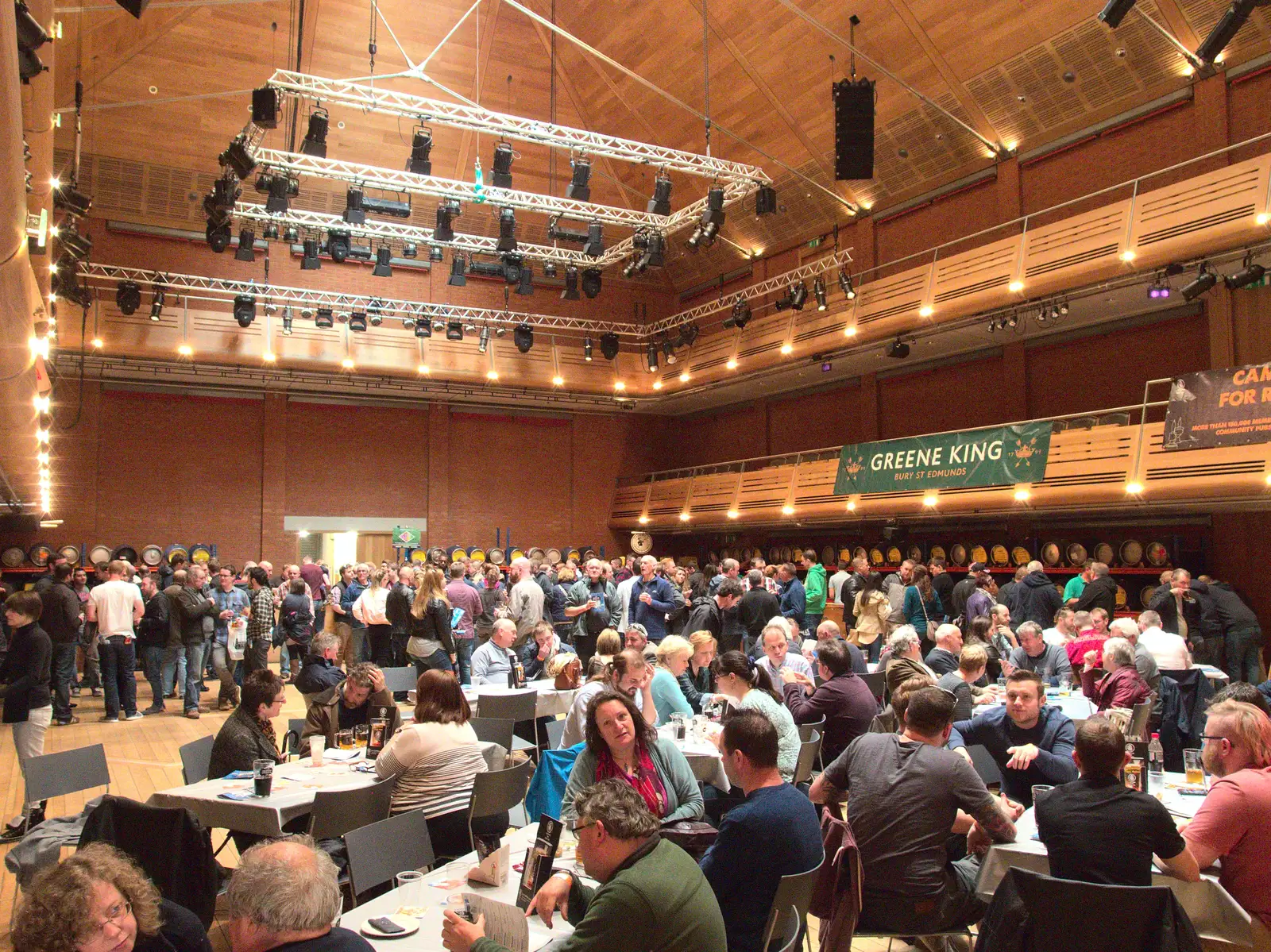 The hall soon fills up, from The East Anglian Beer Festival, Bury St Edmunds, Suffolk - 23rd April 2016