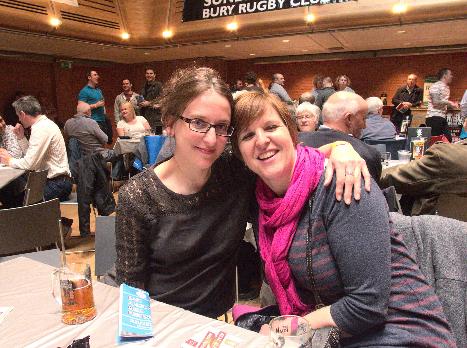 Suey and Sarah from The East Anglian Beer Festival, Bury St Edmunds, Suffolk - 23rd April 2016