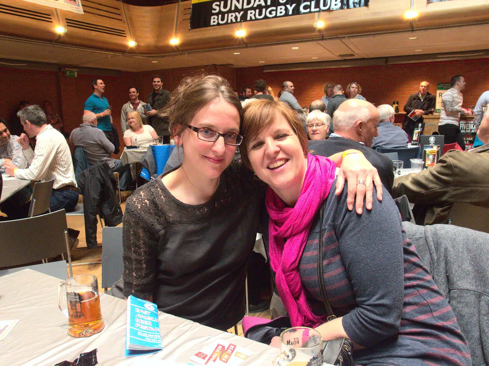 Suey and Sarah, from The East Anglian Beer Festival, Bury St Edmunds, Suffolk - 23rd April 2016