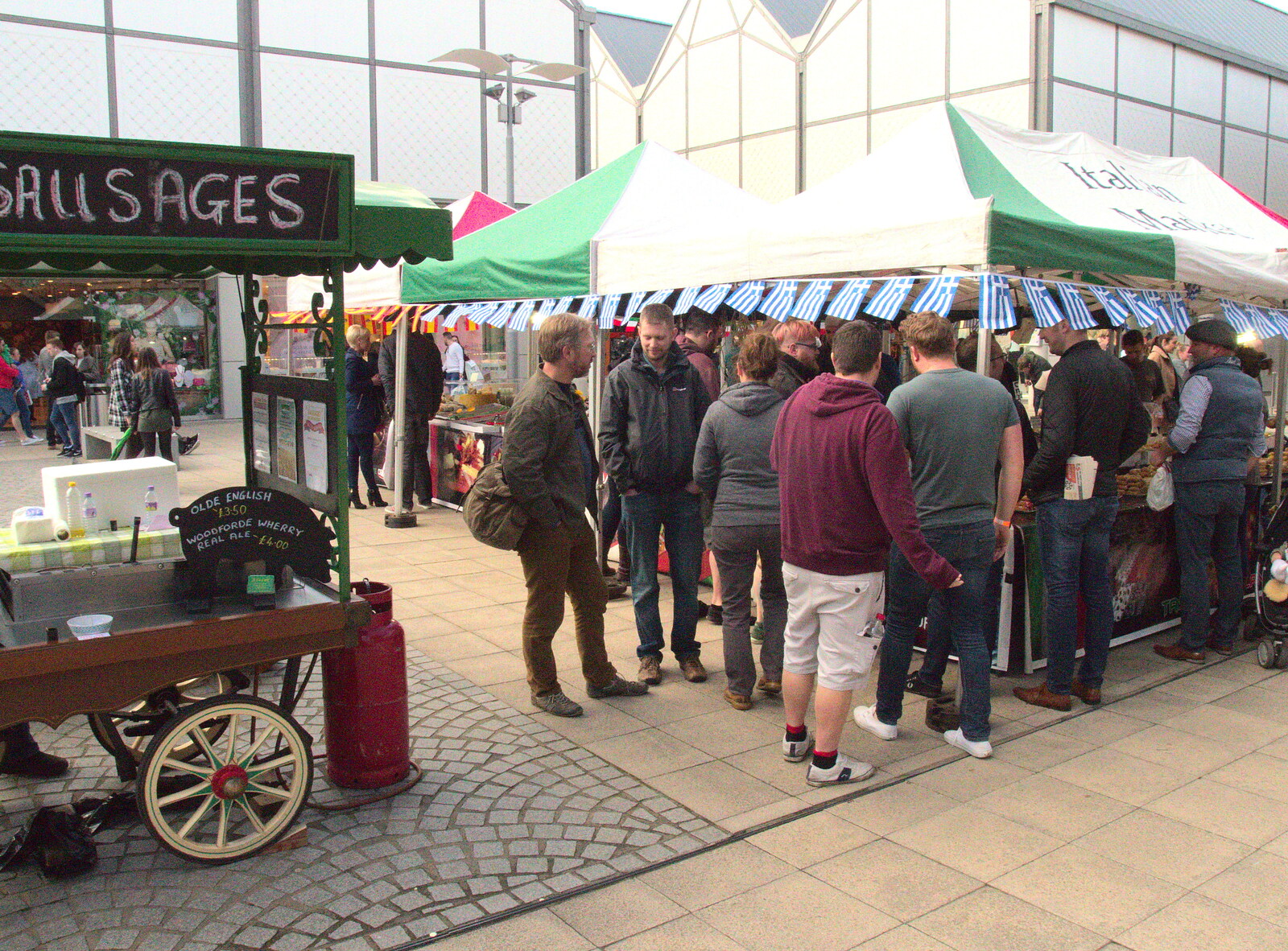 We wander outside for some street food from The East Anglian Beer Festival, Bury St Edmunds, Suffolk - 23rd April 2016